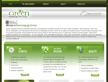 Tablet Screenshot of greenlanguageservices.com